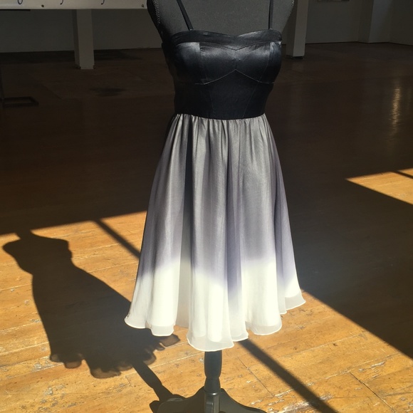 ANTONIO MELANI Dresses & Skirts - Antonio Melani 100% Silk black and white sheer flow dress.